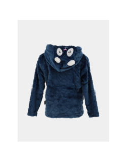 Veste polaire à capuche reglisse bleu tout petit - Angele Sportswear