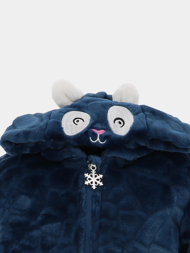 Veste polaire à capuche reglisse bleu tout petit - Angele Sportswear