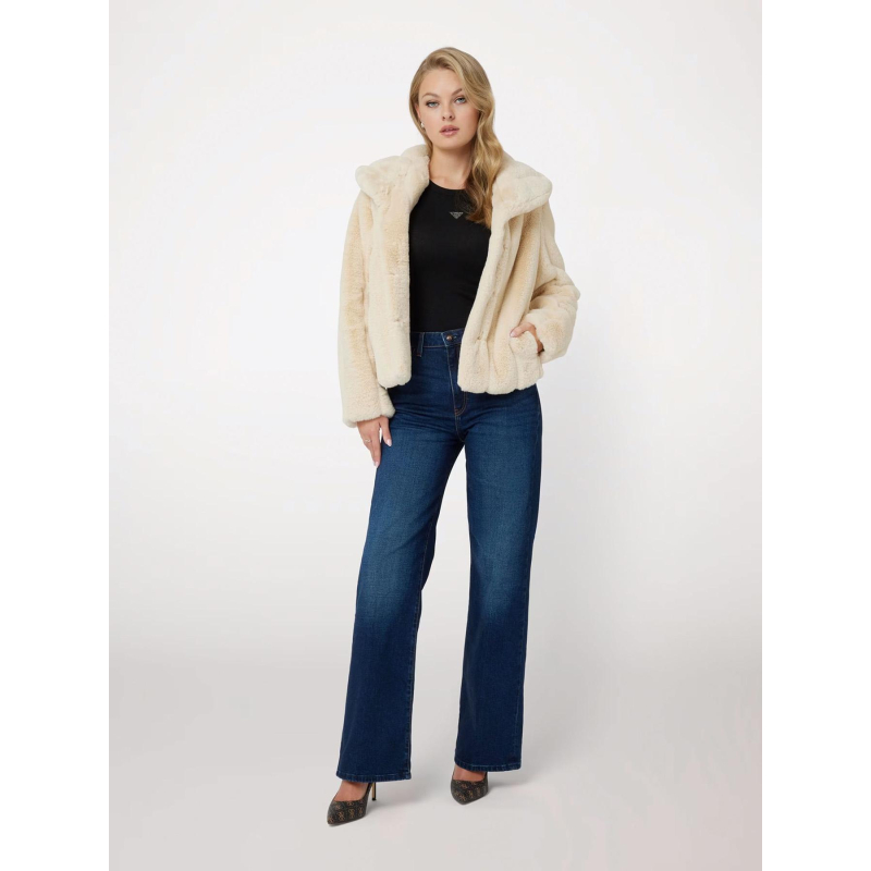 Veste fausse fourrure new sophy beige femme Guess wimod