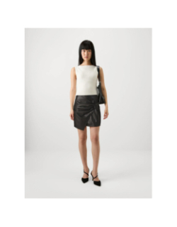 Jupe courte drapée laure noir femme - Guess