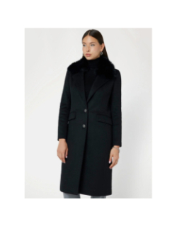 Manteau long col fausse fourrure nancy noir femme - Guess