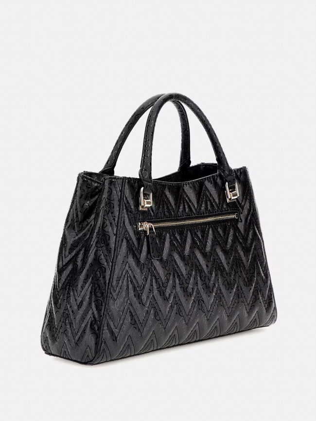 Sac à main adelard dome satchel noir femme - Guess