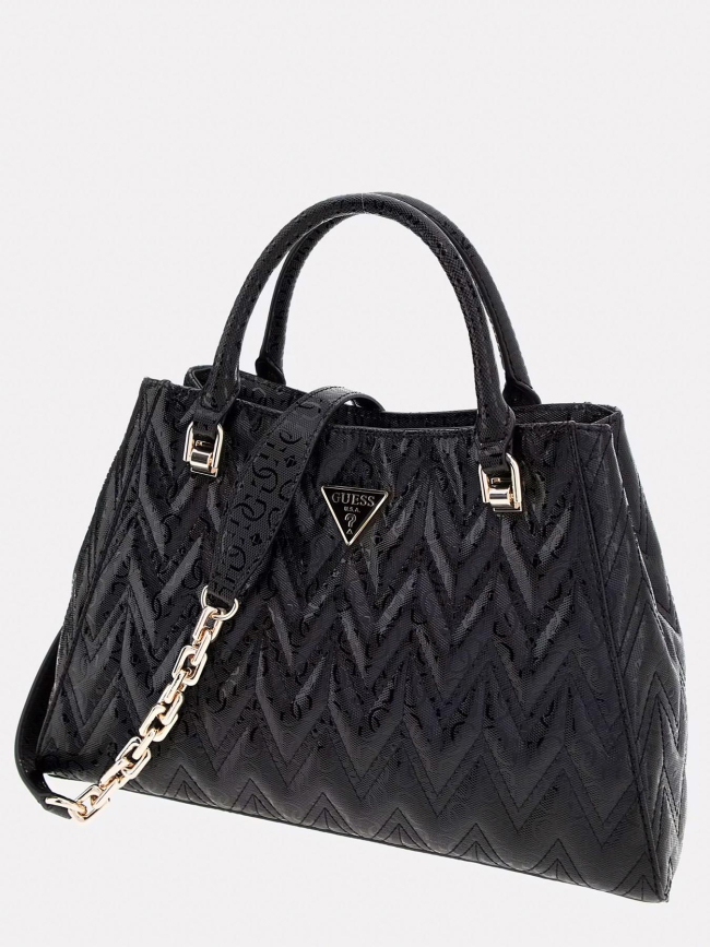 Sac à main adelard dome satchel noir femme - Guess
