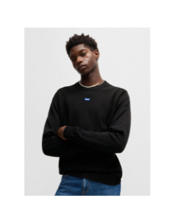 Pull col rond san cosmo-c noir homme - Hugo