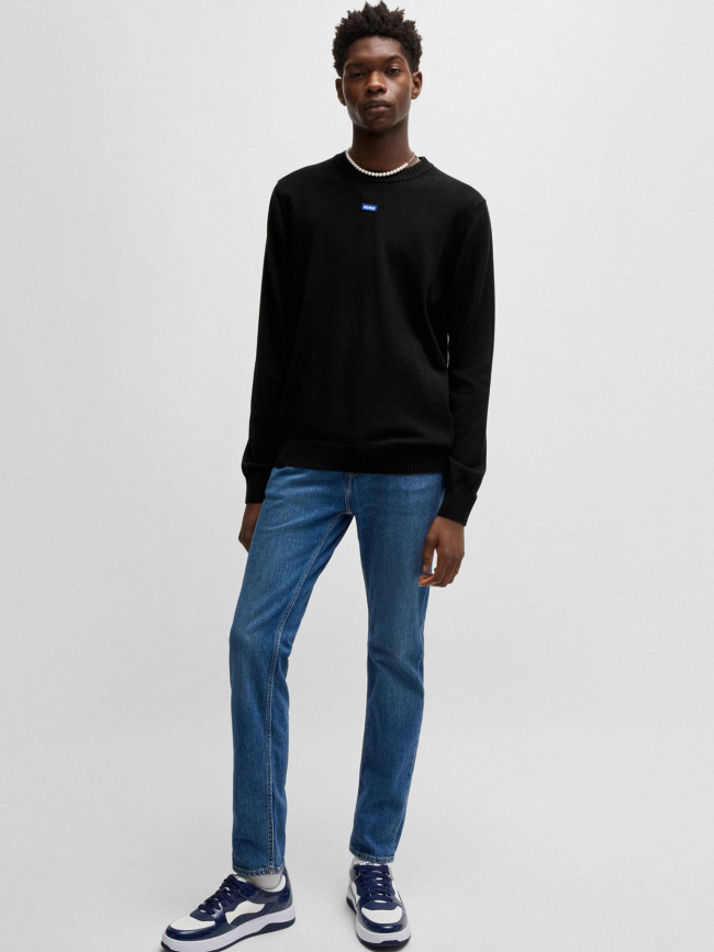 Pull col rond san cosmo-c noir homme - Hugo