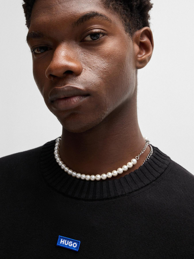 Pull col rond san cosmo-c noir homme - Hugo