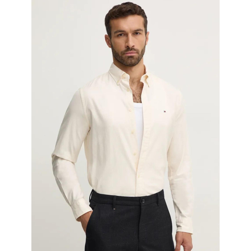 Chemise à drapeau brodé blanc homme - Tommy Hilfiger