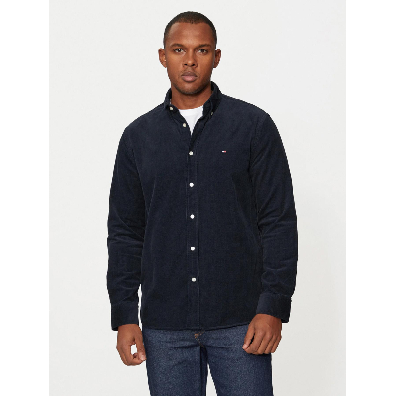 Chemise en velours côtelé bleu marine homme - Tommy Hilfiger