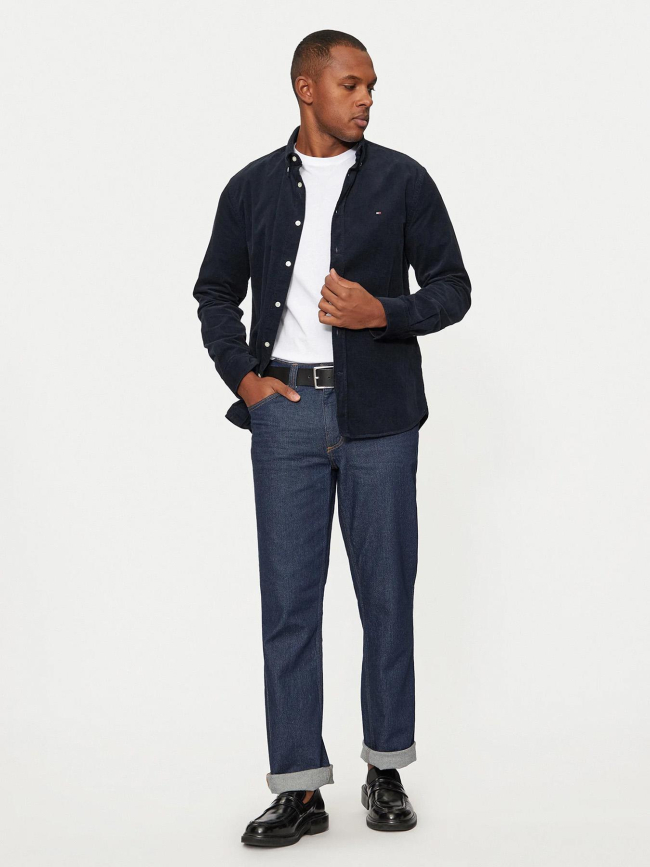 Chemise en velours côtelé bleu marine homme - Tommy Hilfiger