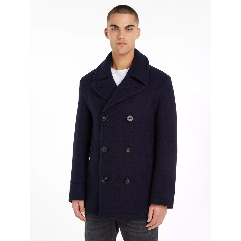 Manteau laine premium bleu marine homme - Tommy Hilfiger