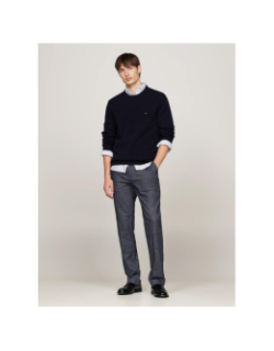 Pantalon droit chiné brossé gris homme - Tommy Hilfiger