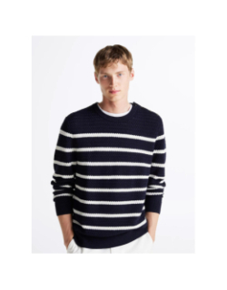 Pull rayé bleu marine blanc homme - Tommy Hilfiger