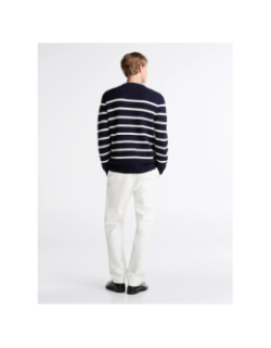 Pull rayé bleu marine blanc homme - Tommy Hilfiger
