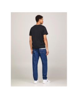 T-shirt slim logo brodé noir homme - Tommy Jeans