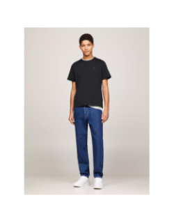 T-shirt slim logo brodé noir homme - Tommy Jeans