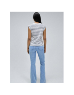 T-shirt metallic sailor stripes blanc femme - Salsa