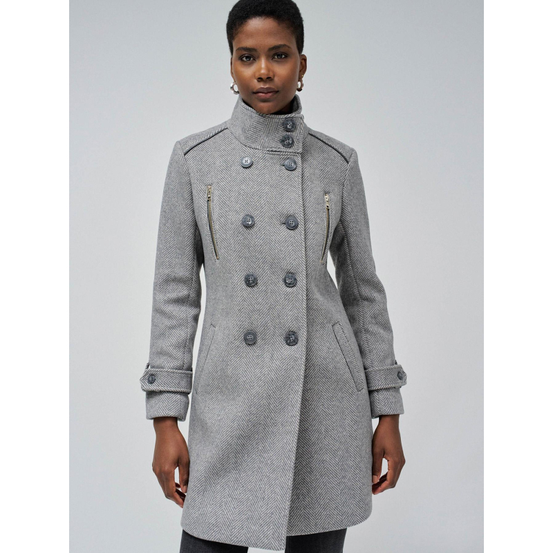 Manteau en tissu grace gris femme - Salsa