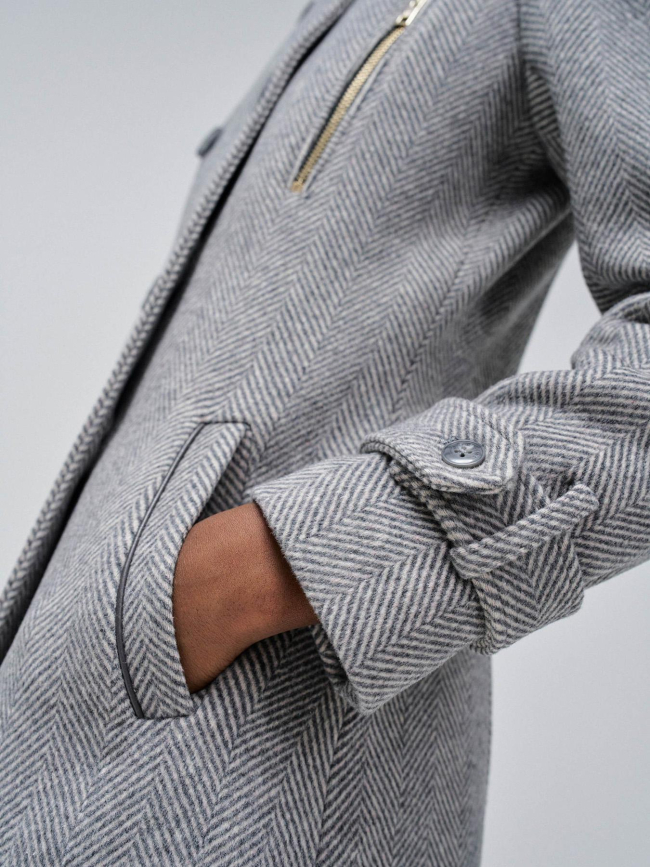 Manteau en tissu grace gris femme - Salsa