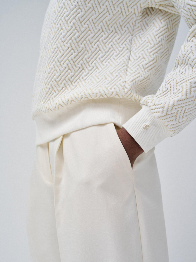 Sweat pailleté blanc doré femme - Salsa