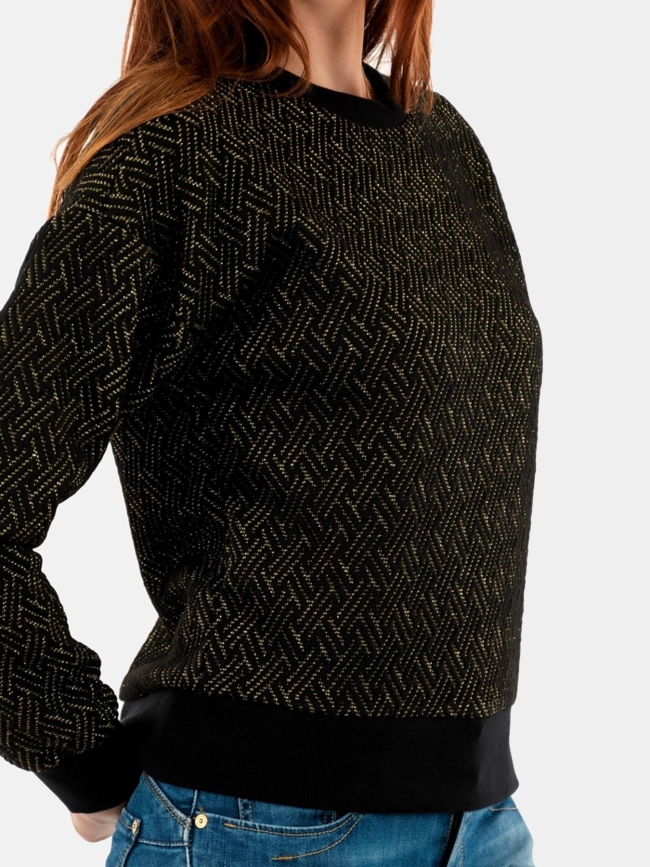 Sweat pailleté noir doré femme - Salsa