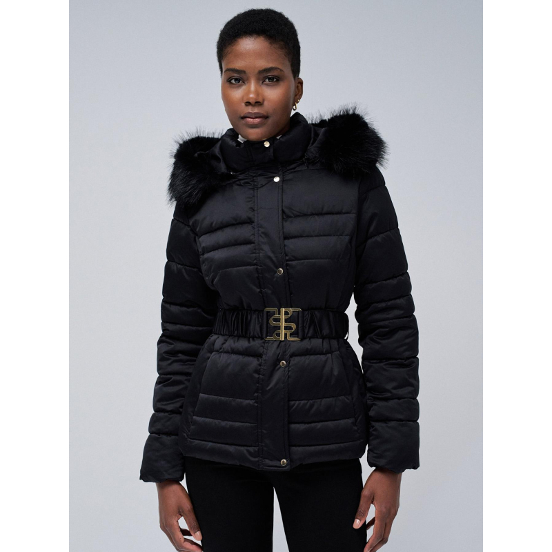 Manteau matelassé coupe slim jackie noir femme - Salsa