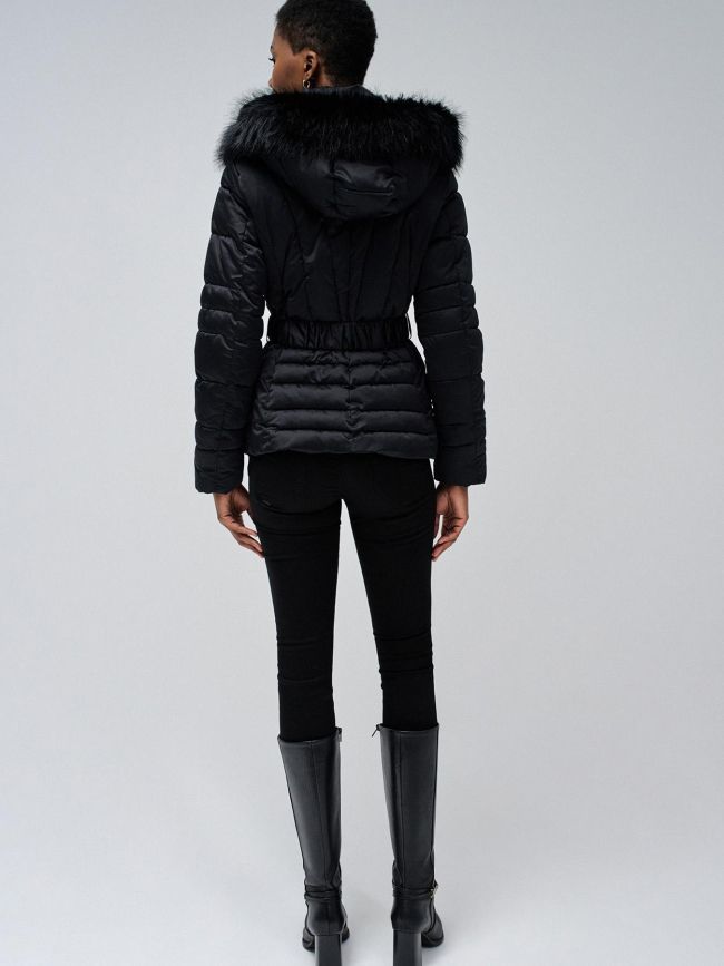 Manteau matelassé coupe slim jackie noir femme - Salsa
