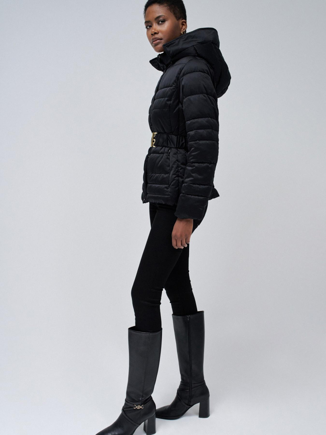 Manteau matelassé coupe slim jackie noir femme - Salsa