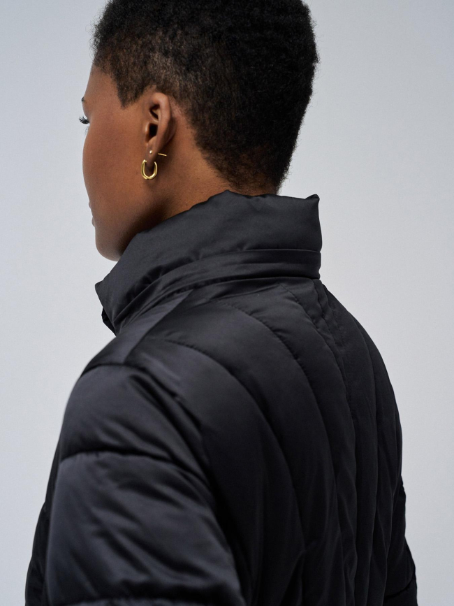 Manteau matelassé coupe slim jackie noir femme - Salsa