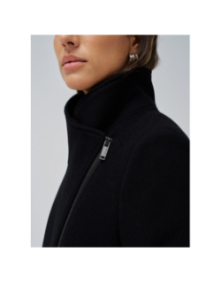 Manteau grace en tissu avec imitation fourrure noir femme - Salsa