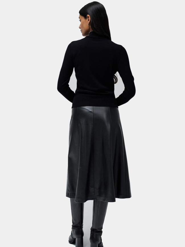 Pull slim avec nœud au col noir femme - Salsa