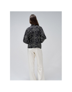 Blouse col en v à poids noir femme - Salsa