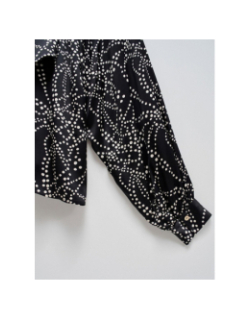 Blouse col en v à poids noir femme - Salsa