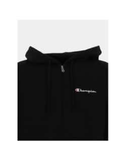 Sweat zippé à capuche logo noir homme - Champion