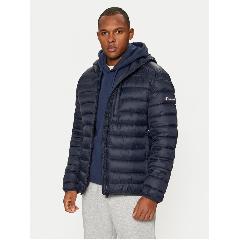 Doudoune fine à capuche bleu marine homme - Champion