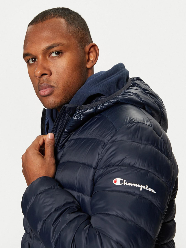 Doudoune fine à capuche bleu marine homme - Champion