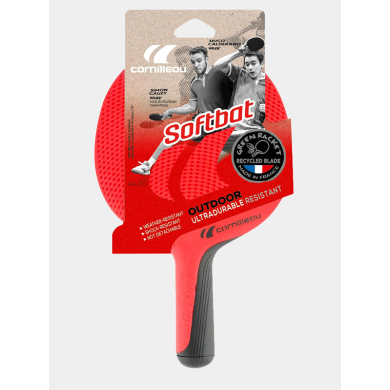 Raquette de ping pong softbat outdoor rouge - Cornilleau