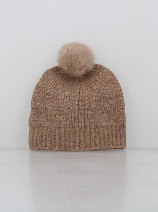 Bonnet à pompon macawa marron femme - Barts