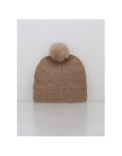 Bonnet à pompon macawa marron femme - Barts
