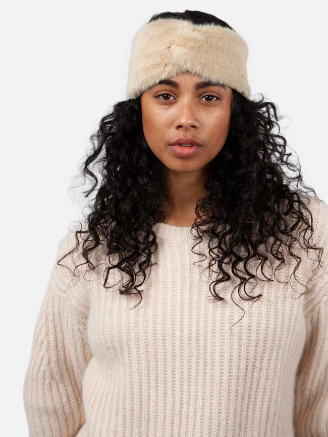 Bandeau fausse fourrure breanne beige femme - Barts
