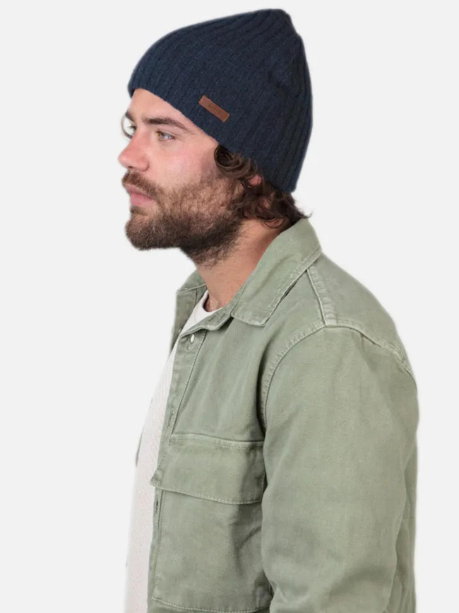 Bonnet en laine haakon bleu marine homme - Barts