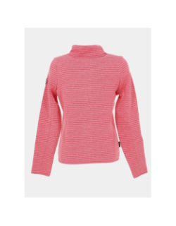 Veste polaire en maille chinée trayo rose femme - Aulp