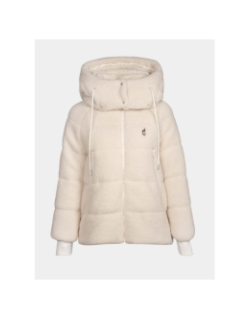 Doudoune à capuche en sherpa vikim beige femme - Aulp