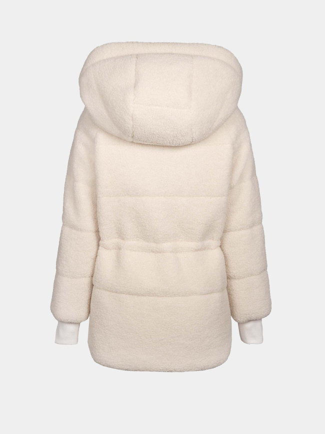 Doudoune à capuche en sherpa vikim beige femme - Aulp