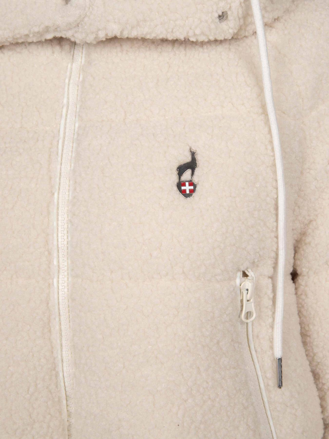Doudoune à capuche en sherpa vikim beige femme - Aulp