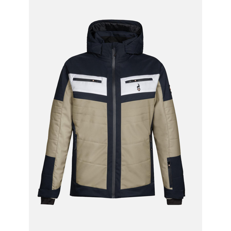 Veste de ski shane bleu marine kaki homme - Aulp