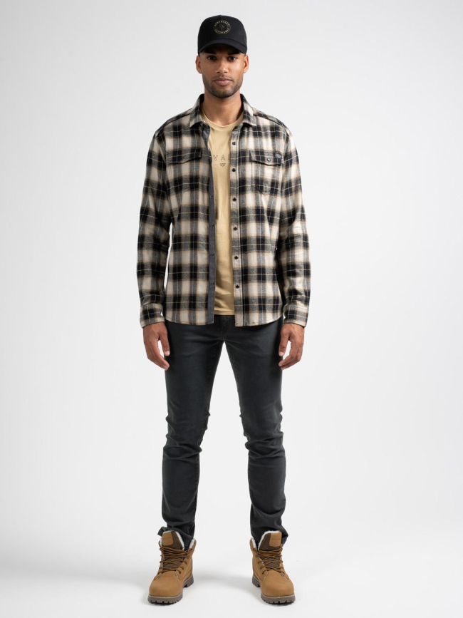 Chemise à carreaux abee marron homme - Sun Valley