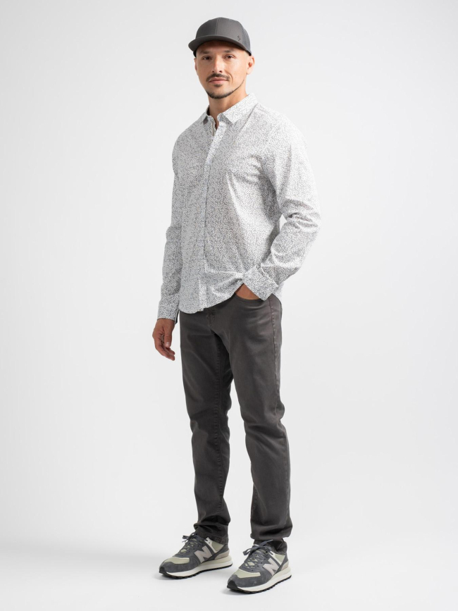 Chemise a motifs floraux adamsa blanc homme - Sun Valley