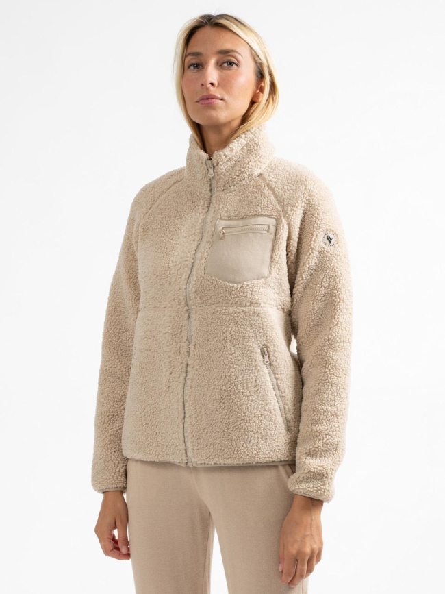 Veste sherpa dingbo beige femme - Sunvalley