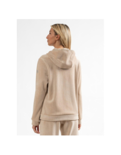 Sweat à capuche velours dooltin beige femme - Sun Valley