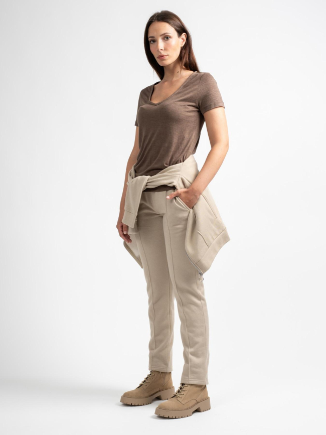 T-shirt à manches courtes portal marron femme - Sun Valley